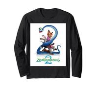 Disney Zootropolis 2 Teaser Poster Art with Nick Judy & Gary Long Sleeve T-Shirt