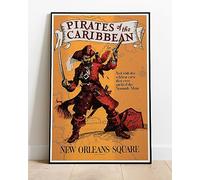 Disneyland Pirates Of The Caribbean Vintage Advertising :: Huge 36"x24" Poster Print Similar (Slightly Larger) to A1 Size : Retro Reproduction BRING YOUR WALLS TO LIFE !!