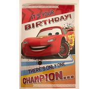 Disney's Champion Cars Open Birthday Popular Cars Design Inside Greeting Card