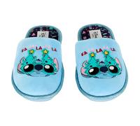 Disney's Lilo And Stitch Ladies' Mule Slippers, Comfy Women's Slip On Footwear Cozy Loungewear (Blue, UK Footwear Size System, Adult, Women, Numeric Range, Medium, 7, 8)