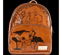 Disney's Lion King Simba & Mufasa Premium Faux Leather Backpack Cerda Brown One Size