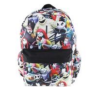 Disney's Nightmare Before Christmas 16 inch All Over Print Deluxe Backpack With Laptop Compartment, Black, OneSize, Laptop