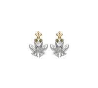 Disneys The Princess and the Frog Earrings, Sterling Silver with Gold Plating, Cubic Zirconia Studs, Official Licensed Frog Prince Earrings, Jewelry f