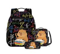 DISNIMO Capybara Backpack with Insulated Lunch Tote Bag Pencil Holder Kids Bookbag Set for 3-5 Years Old Cute Small Backpacks for Kindergarten School Supplies