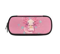 DISNIMO Cute Axolotl Pencil Case for School Students Large Capacity Pen Pouch Simple Stuff Holder Girls Boys Pencil Bag Multifunctional Desk Organizer Bag