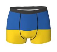 DISNIMOO Flag of Ukraine Print Men's Boxer Briefs,Stretch Fit Underwear Microfibre shorts Gents for Everyday Wear Black