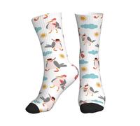 DISNIMOO funny seagulls Crew Socks for Women Men Athletic - Comfort Soft Mid Calf Sole Running Socks