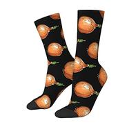 DISNIMOO Onion Socks, Funny Novelty Crew Socks for Men Women Teen, White, One Size