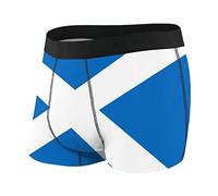 DISNIMOO Scottish Flag Men'S Underwear Breathable Stretch Boxer Briefs Black