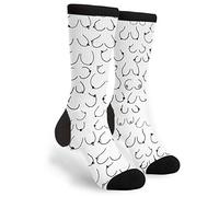 DISNIMOO Unisex Fun Novelty Crazy Crew Socks Boobs The Breast Dress Socks