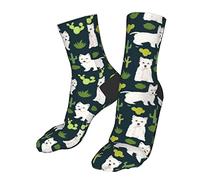 DISNIMOO Unisex Socks Westie Cactus Cute West Highland Terriers Cactus Cute Westie Dog Cute Westies Men's Athletic Ankle Socks Cushion Running Socks Cotton Socks Crew Socks