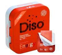 Diso® Energy Caffeine Supplement | High Strength Dissolvable Strips with Vitamin B5, B6, B12 & Vitamin E | Alternative to Tablets, Gummies & Energy Drinks | Support Focus & Fatigue | 30 Days