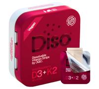 Diso Vitamin D3 K2 Dissolvable Strips | High Strength | Vegan | Raspberry