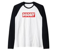 Disobey Anti Establishment Revolution They Live Disobedience Raglan Baseball Tee