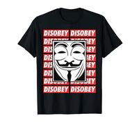 Disobey Big Face Anonymous Anon Street Poster T-Shirt