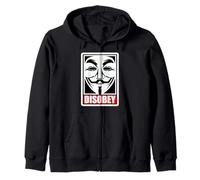 DISOBEY T-Shirt Disobedience Anonymous Revolution Zip Hoodie