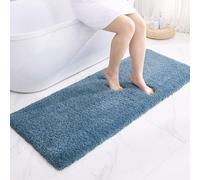 Disolla Blue Bathroom Rug 24x48 - Non-Slip Plush Thick Bath Mat, Highly Absorbent & Ultra Soft Fluffy Floor Mat, Machine Washable for Shower and Tub