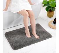 Disolla Dark Grey Bathroom Rugs 24x36 Non Slip Fluffy Bath Mat for Bathroom Floor Washable Plush Luxury Bath Rug for Tub Soft Shaggy Absorbent Shower Sink Mat