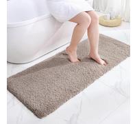 Disolla Taupe Bathrom Runner Rug 24x70 - Extra Large Soft Plush Bath Mat, Thick Long Non-Slip Shaggy Floor Mat, Ultra-Absorbent for Master Bathroom Vanity