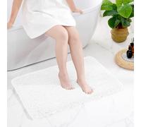 Disolla White Bathroom Rugs 24x36 Non Slip Fluffy Bath Mat for Bathroom Floor Washable Plush Luxury Bath Rug for Tub Soft Shaggy Absorbent Shower Sink Mat