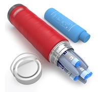 DISONCARE 74H 7 Insulin Pens Cooler Travel Case 2-8 Degrees, Insulated Medicine Cooler EpiPen Case Medical Travel Cooler Bag,Diabetic Travel Case Hard Shell TSA Approved with 2 Ice Pack(Red)