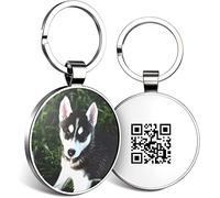 DISONTAG QR Code ID Tags for Dog Photo Personalized Free Online Pet Profile Large Picture Display-Modifiable-Privacy Control-No APP Required