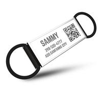 DISONTAG QR Code ID Tags for Dog Photo Personalized Free Online Pet Profile Large Picture Display-Modifiable-Privacy Control-No APP Required(23 * 58mm)