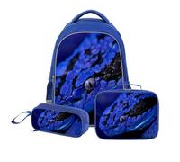 Dispalang Cute Snake Print Backpack Art School Bookbag Double Shoulder Satchel for Boys Animal Rucksack for Girls, Snake26, Tote