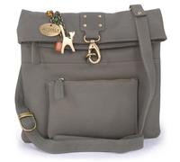 Dispatch Leather Cross Body Messenger Bag Catwalk Collection Handbags Grey Small