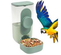 dispensador de agua del alimentador de Aves -Comederos de jaula de Aves y Bobinas| Contenedor de alimentos automático claro - Accesorios de jaula de dispensadores de alimentos para loros