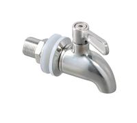 Dispenser Faucet, Drink Dispenser Tap Replacement, Food Grade Stainless Steel Water Dispenser Spigot Faucet, Beverage Spigots for Hot Cold Water Beer Wine Juice Bottle Bucket (16mm)