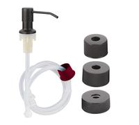 Dispenser Pump - Built-in kitchen holder for liquid, multi-cap design|Stainless Steel ABS Silicone Tube Durable Easy to refill hose organization Convenient hand wash ac