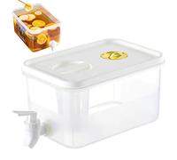 Dispenser with Tap, 3L/5L/10L Fridge Beverage Drink Dispenser with Leak-Proof Spigot, Plasti-c Cold Drink Juice Beverage Dispenser Jug for Drink, Juice, Iced Tea, Lemonade, Cold Brew
