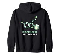 Dispensing Happiness Pharmacy Medical Technician Pharmacist Zip Hoodie