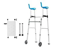 Displacement Machine Chair Folding Walker for Seniors, Adult Walker with Wheels, Upright Walkers with Seat, Lightweight Mobility Walking Aid for Adult Elderly Transfer Machine