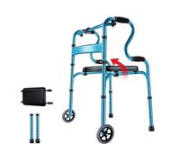 Displacement Machine Chair Stand-Assist Folding Walker with Wheels, Aluminum Alloy Rehabilitation Auxiliary Walker, Height Adjustable Walking Mobility Aid for Elderly Transfer Machine(02)