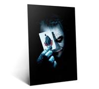 Displate - Metal Poster - Easy Assembly without Drilling - DC Comics - The Dark Knight - Joker with Batman Card - Größe M - 32 x 45 cm Matt