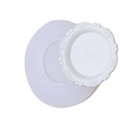 Display Accessory Plate Mold with Ornate Silicone Pattern for Resin Pouring, Table Styling and Small Scene Small Plate Mold Decorative Border Silicone Resin Casting Display Scene Accessory
