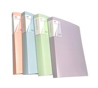 Display Book A4 Plastic Folder with Spine Label Slots 10/20/30/40/60 Pockets Presentation Files Home Office School Documents Filing Folders -Pack of 4 (A4, 40 Pockets)
