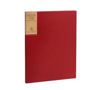 Display Book Folder Presentation Binder with 100 Pockets, Folder A4 Display Page Document Organizer, Display Document for School Office,Red