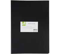 Display Book Q-CONNECT with Front Cover Pocket PP A3 380 Micron 20 Pockets Black/Document Archiving/Type-20 Pockets/Kind-Top Open Pockets/Index-N.a. / Pockets-N.a. / Material-PP