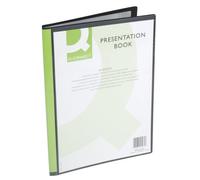 Display Book Q-Connect With Front Cover Pocket Pp A4 20 Pockets Black