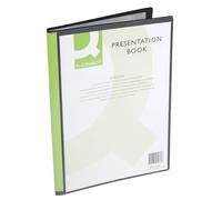 Q-Connect Presentation Display Book 20 Pocket A4 Black Ref KF01265