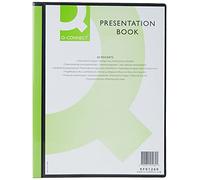 Display Book Q-CONNECT with Front Cover Pocket PP A4 820 Micron 60 Pockets Black/Document Archiving/Type-60 Pockets/Kind-with a Pocket/Index-N.a. / Pockets-N/D/Material-PP/Dividers-N.a.