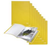 Display Book Recycle 20 Pock A4 PP Folder, Yellow | Up to 40 A4 sheets for A4 documents; Copy-safe pockets protect pages; For work, school or home