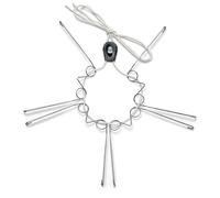 Display Buddie Adjustable Wall Plate Hanger - for Oval Square Round Rectangle Wall Display - Steel - Silicone Hooks - XL Fits 18"-24" up to 8 lbs