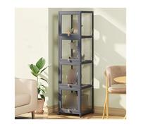 Display Cabinet,1-5 Tiers Display Cabinets, Figures Collection Display Case With Acrylic Door, Floor Standing Clear Showcase For Home Living Room Office Bedroom, Storage Organizer Ornaments