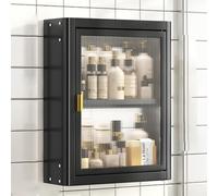 Display Cabinet,2-4 Layer Bathroom Medicine Cabinet Cosmetic Storage Locker Over The Toilet Storage Cabinet With 2 Acrylic Door 2/3/4 Tier Floating Cabinet Display Stand K(Size:30 * 14 * 51cm/1