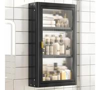 Display Cabinet,2-4 Layer Bathroom Medicine Cabinet Cosmetic Storage Locker Over The Toilet Storage Cabinet With 2 Acrylic Door 2/3/4 Tier Floating Cabinet Display Stand K(Size:A 30 * 14 * 71cm