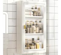 Display Cabinet,2-4 Layer Bathroom Medicine Cabinet Cosmetic Storage Locker Over The Toilet Storage Cabinet With 2 Acrylic Door 2/3/4 Tier Floating Cabinet Display Stand K(Size:A 30 * 14 * 71cm